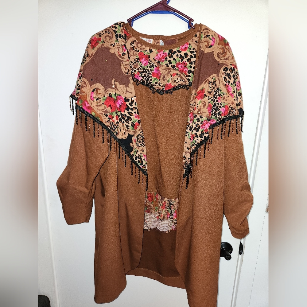 Vintage Lacy Afternoon by Shell Kepler Shirt and Jacket Set Medium 12